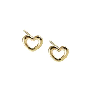 14K OPEN HEART STUDS