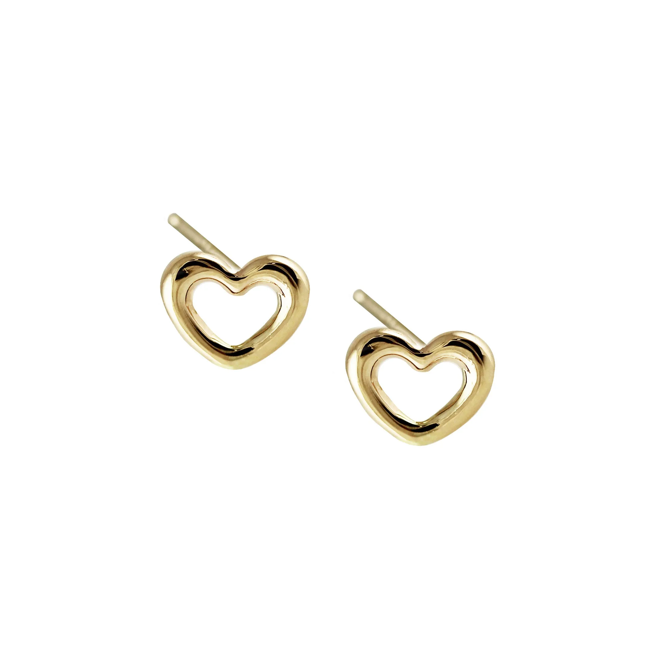 14K OPEN HEART STUDS