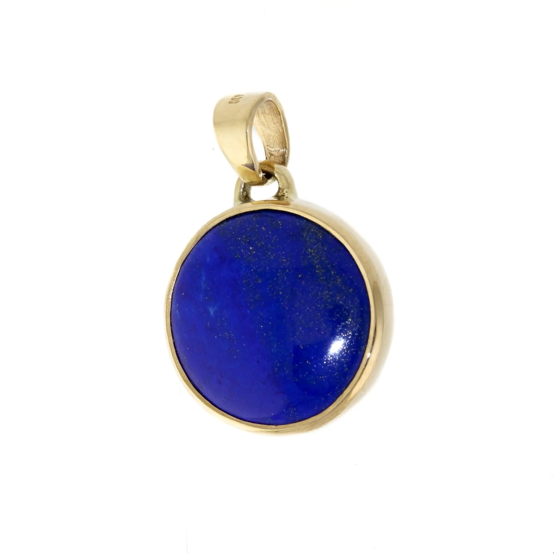 14K x Lapis Round Pendant