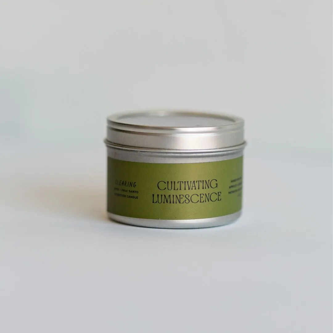 2oz. Clearing Candle with Lapis Lazuli by Cultivating Luminescence