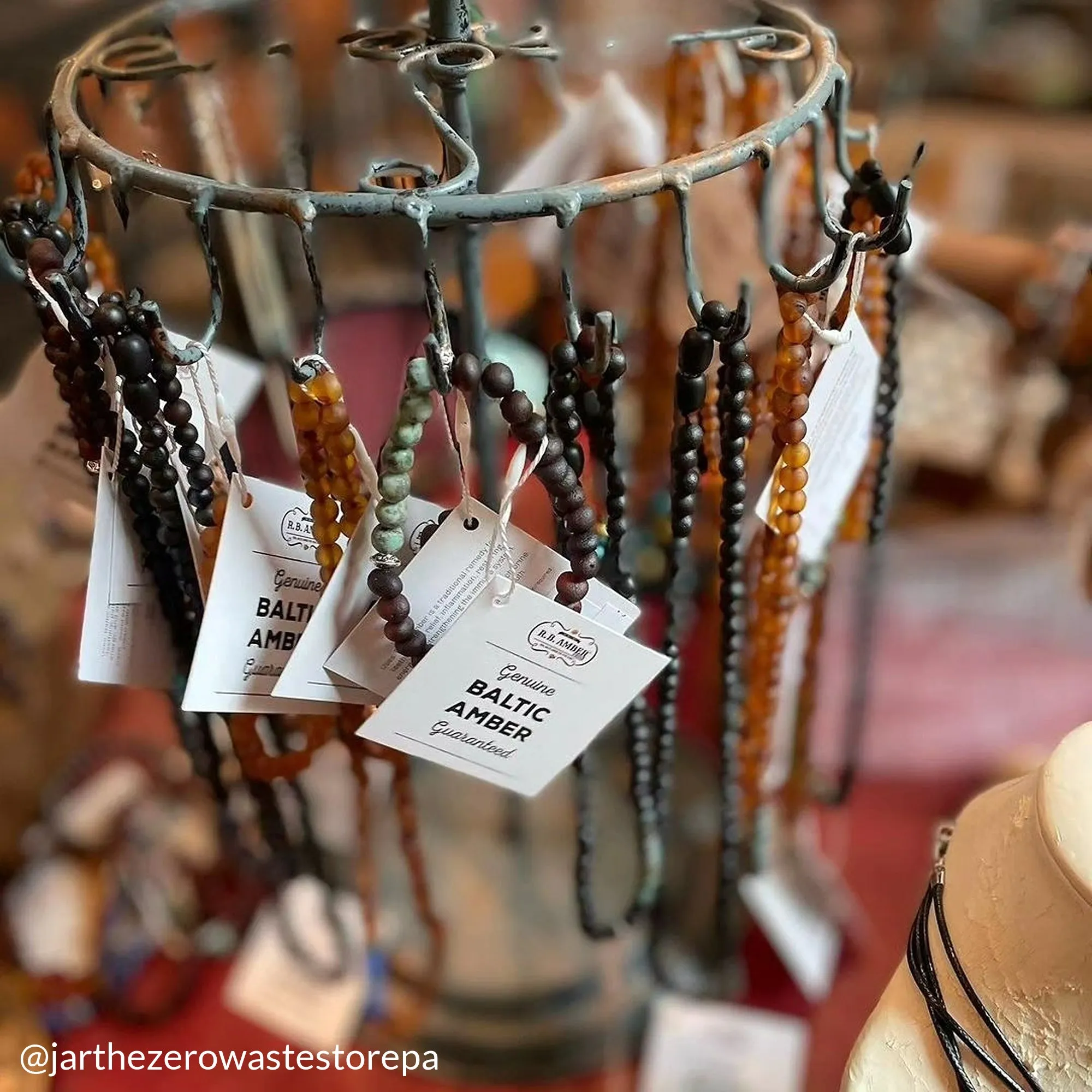 Adults | African Turquoise   Raw Cognac Amber Necklace