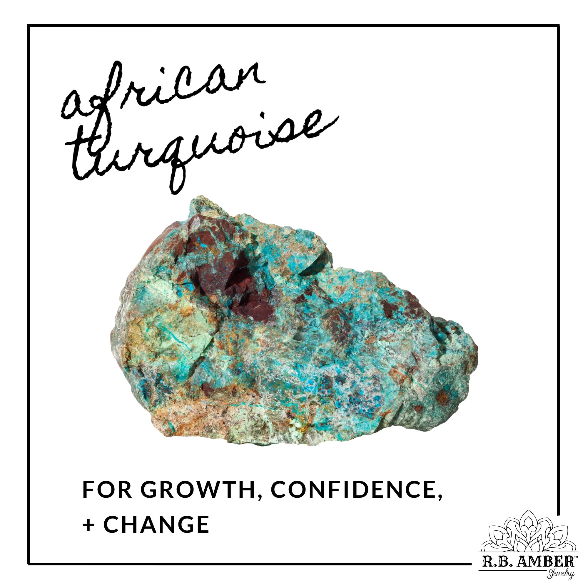 Adults | African Turquoise   Raw Cognac Amber Necklace