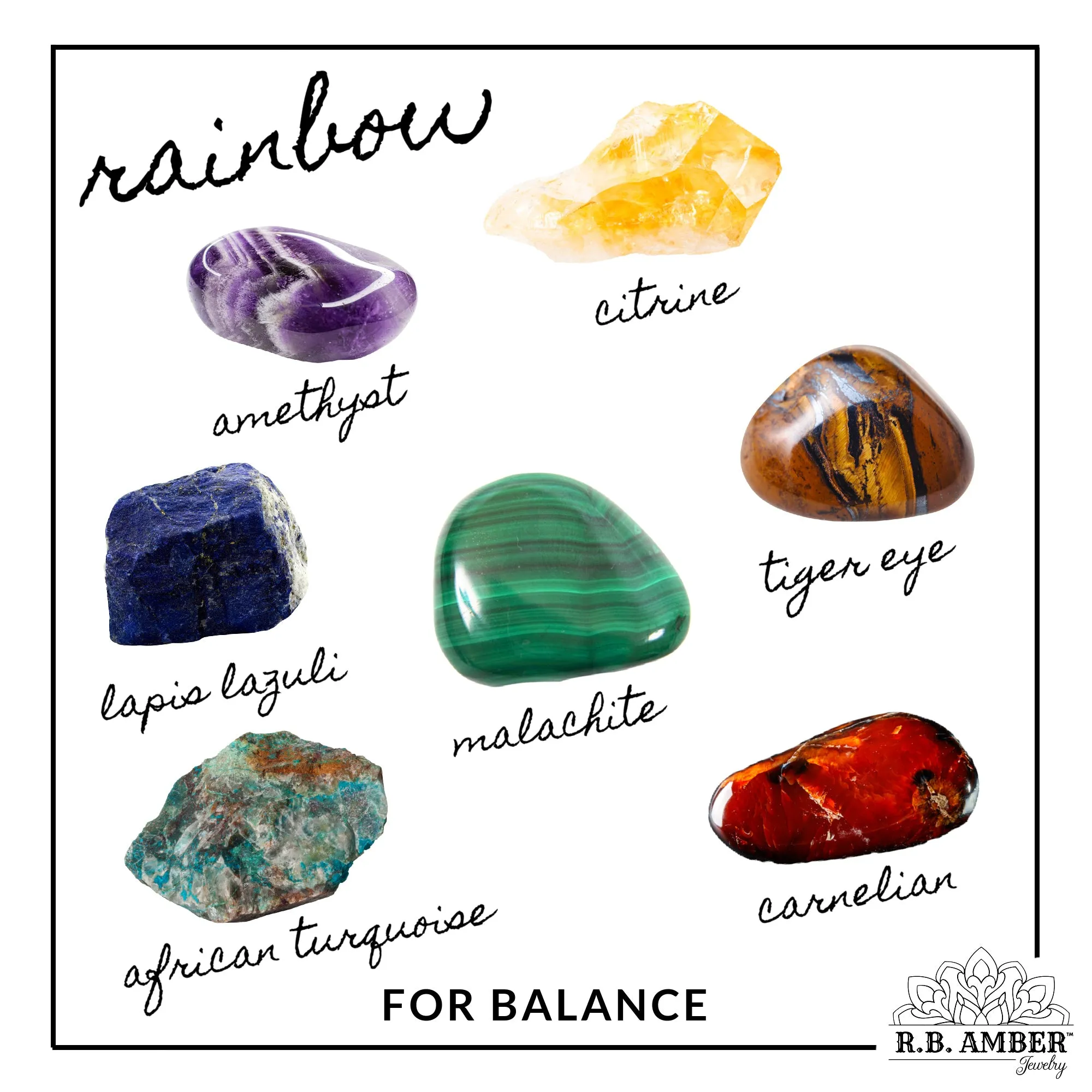 Adults | Rainbow Chakra   Raw Cherry Aromatherapy Bracelet