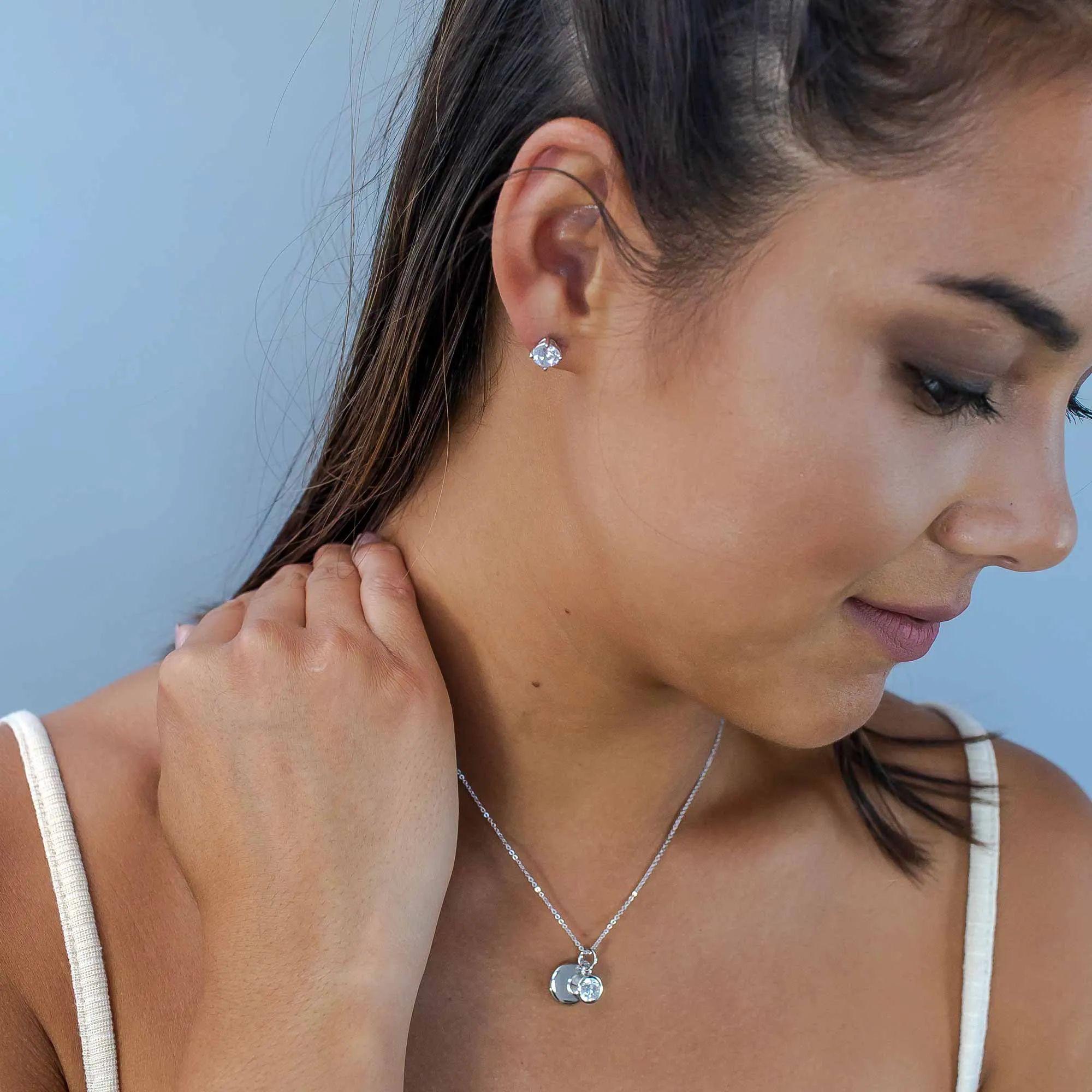April Birthstone Earrings - Crystal/Diamond