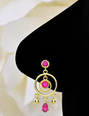 Dangle Nose Stud for Women – 14K Gold Nose Piercing Jewelry