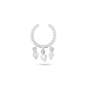 Dazzling Triple Zircon Charm Ring