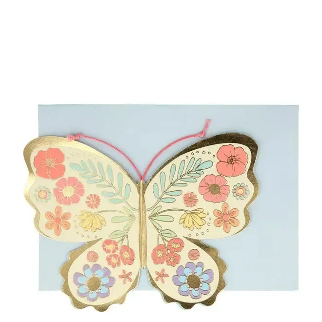 Floral Butterfly Stand-Up Greeting Card