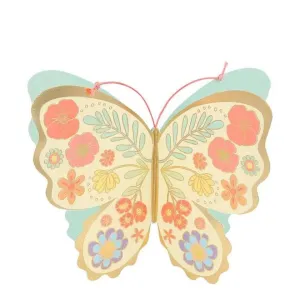 Floral Butterfly Stand-Up Greeting Card