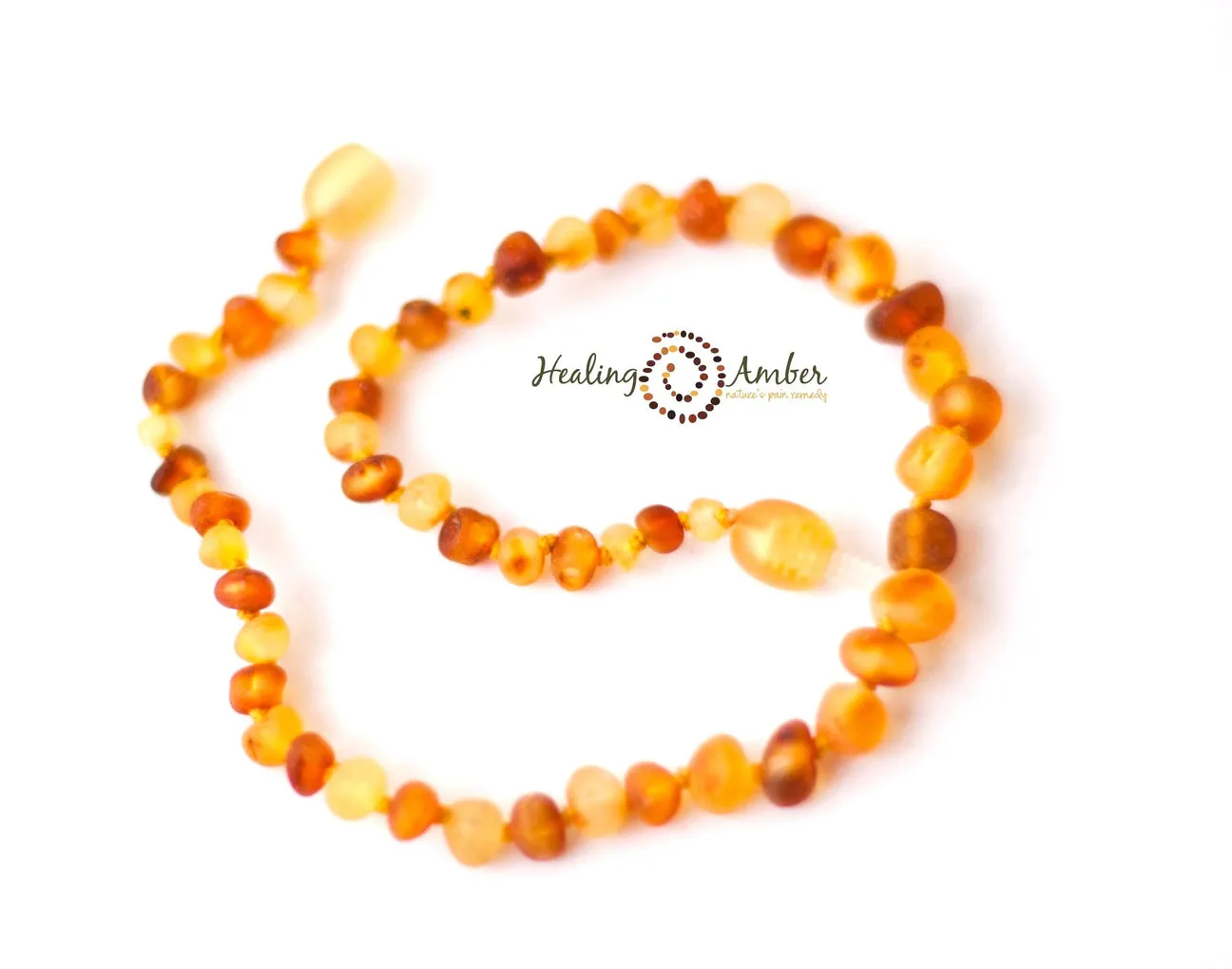 Healing Amber Raw Necklace - 11"