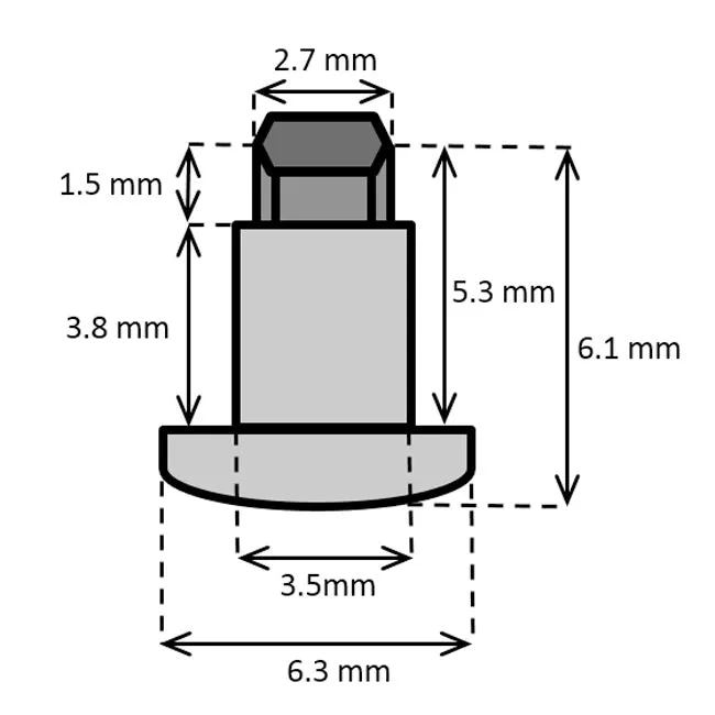 Hex Tip Studs - for Bike Tires