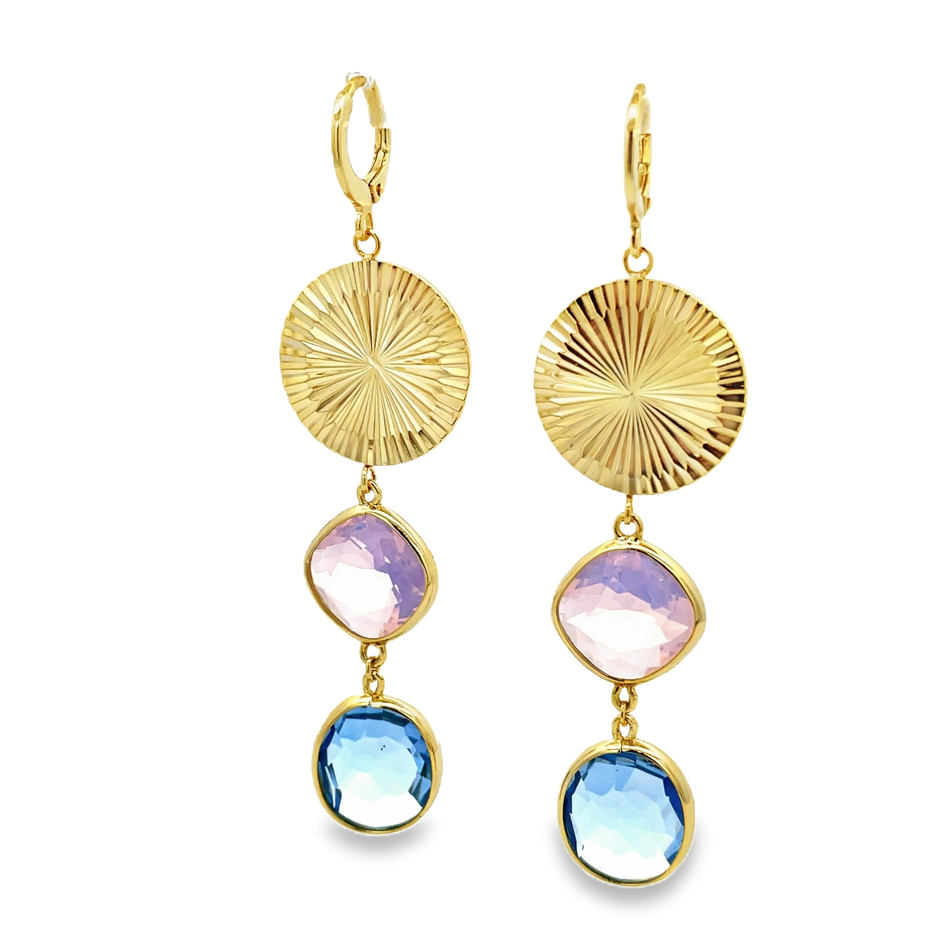 Lavender & Blue Drop Earrings
