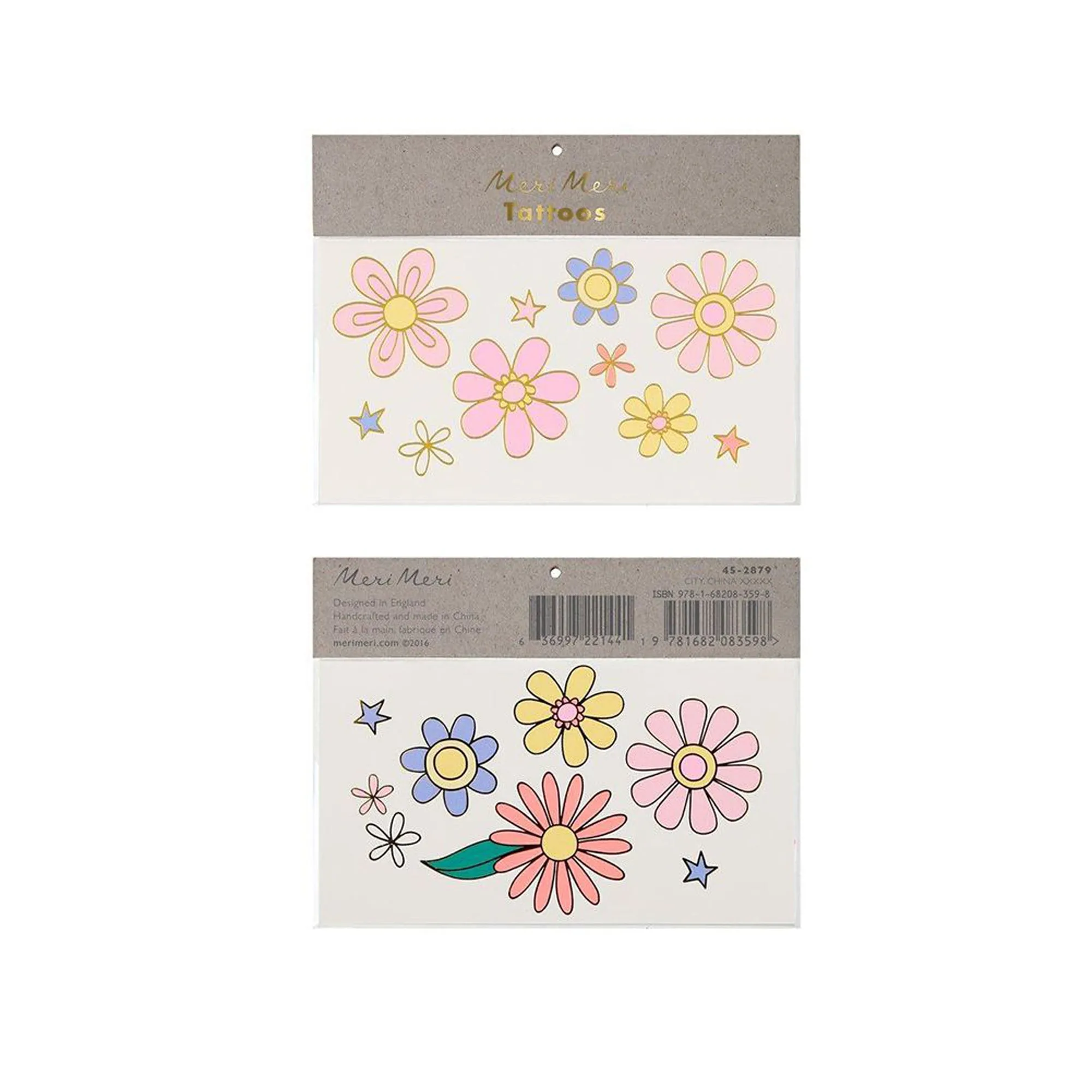 Meri Meri Tattoos Psychedelic 60s Large