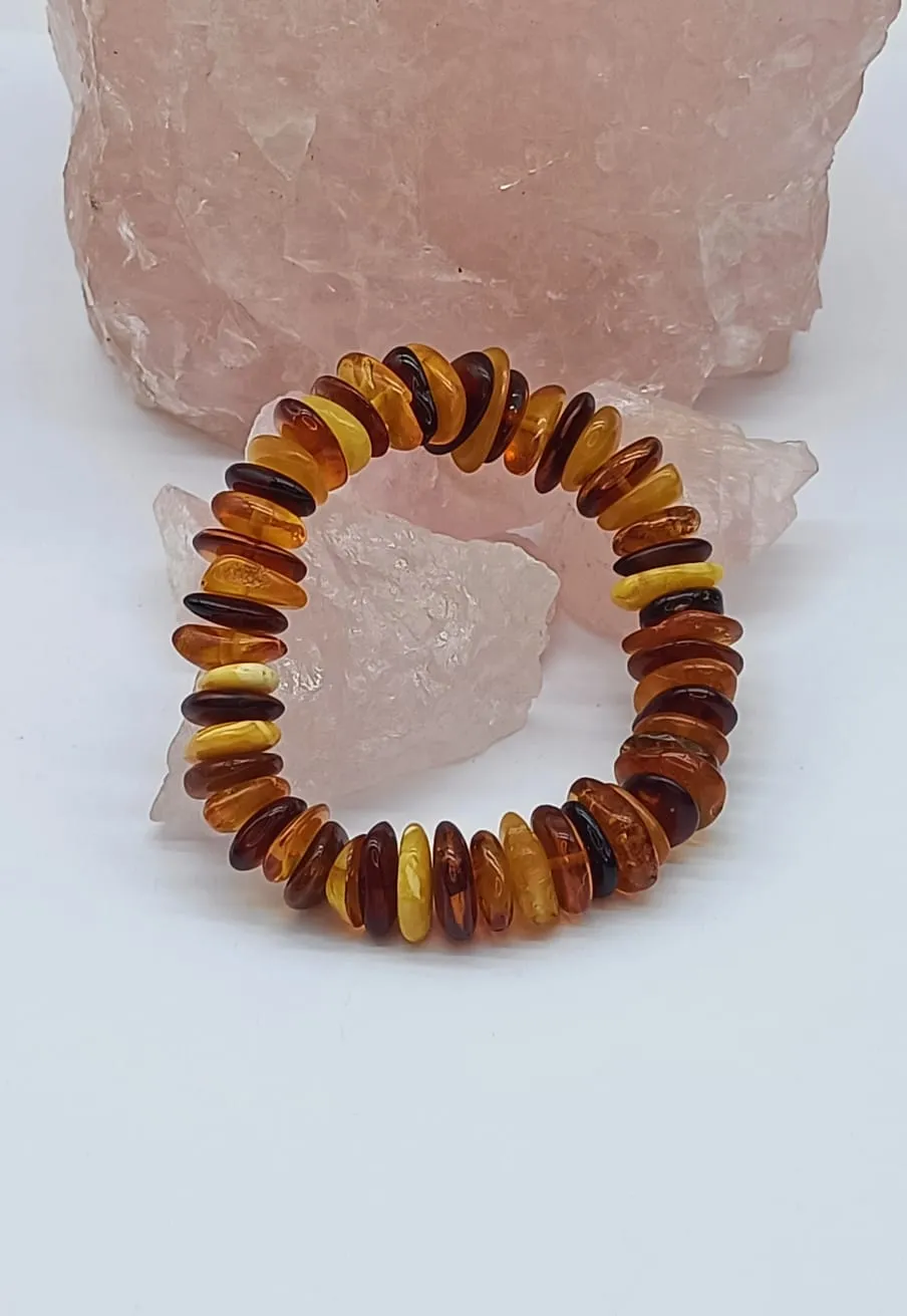 Multi Colour Amber Bracelet 19.68g