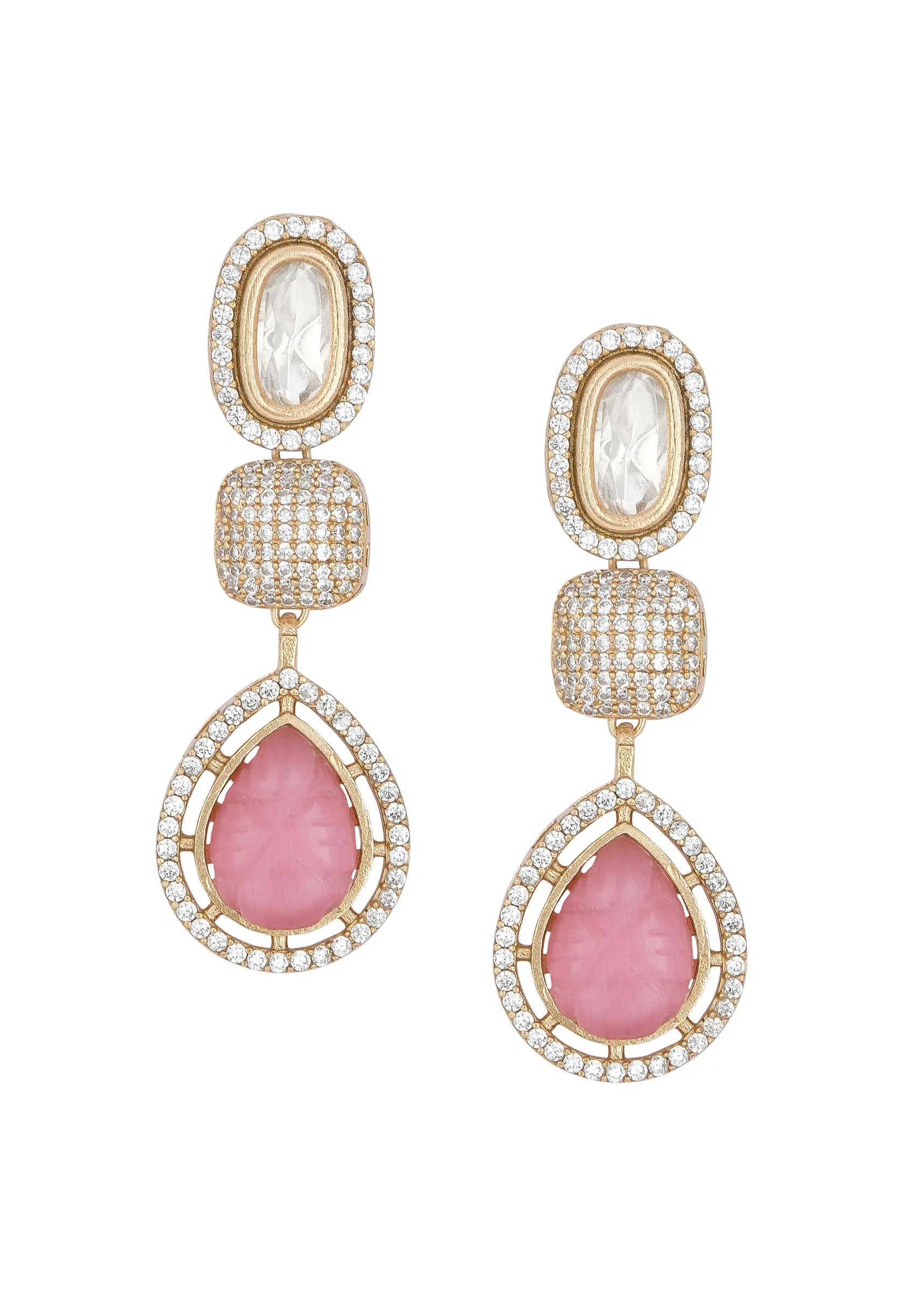 Multicolor Polki Choker Set With Kundan