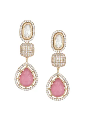 Multicolor Polki Choker Set With Kundan