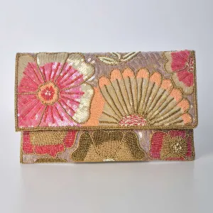 Multicolor Rectangular Clutch With Sequin Embellishments