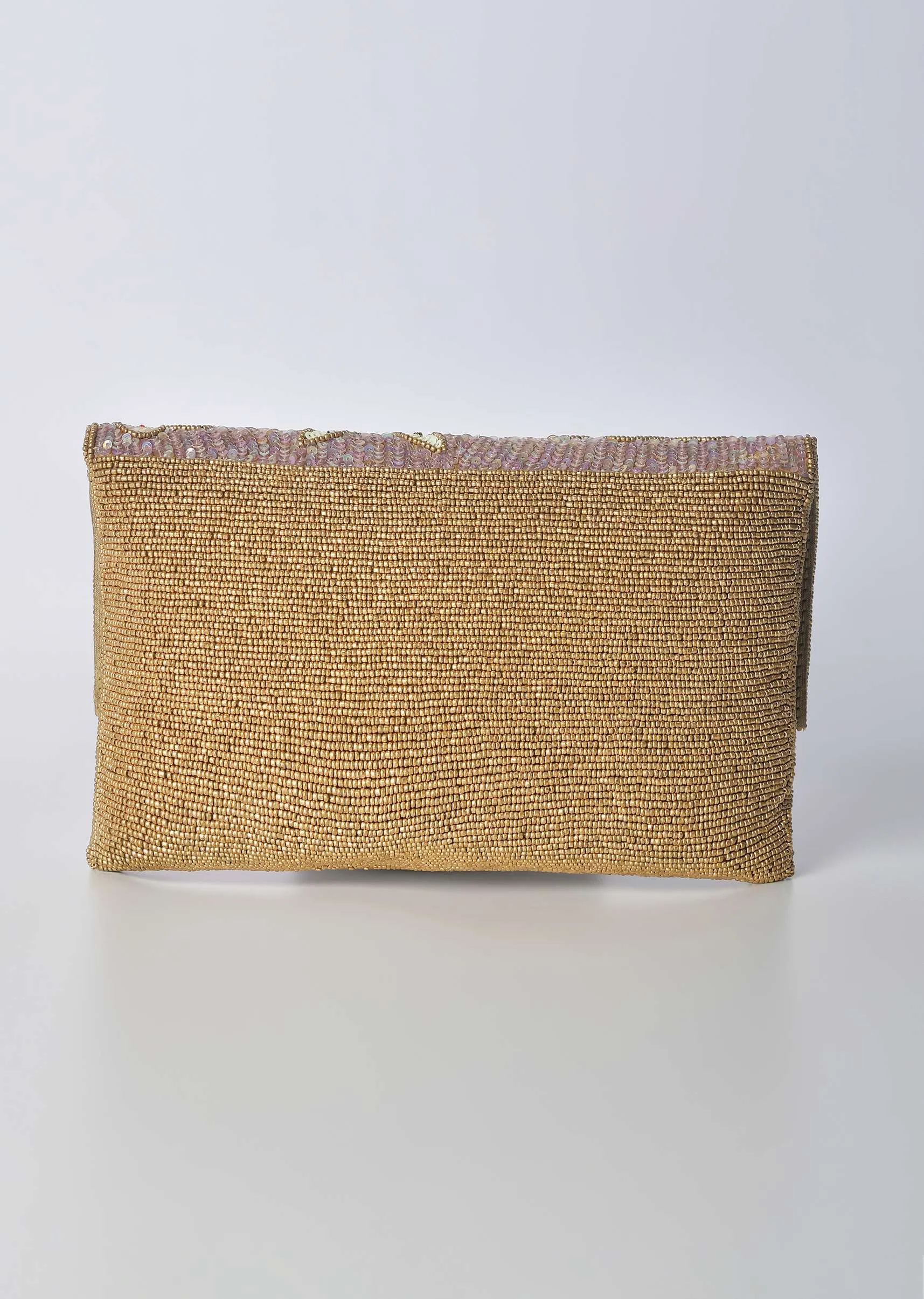 Multicolor Rectangular Clutch With Sequin Embellishments