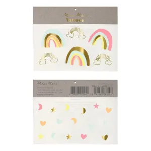 Neon Rainbows Large Tattoos