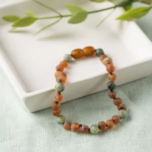 Pet | Green Jade   Raw Cognac Amber Collar