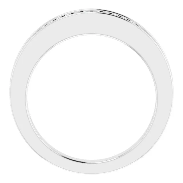 Platinum 1/2 CTW Baguette Diamond Anniversary Band