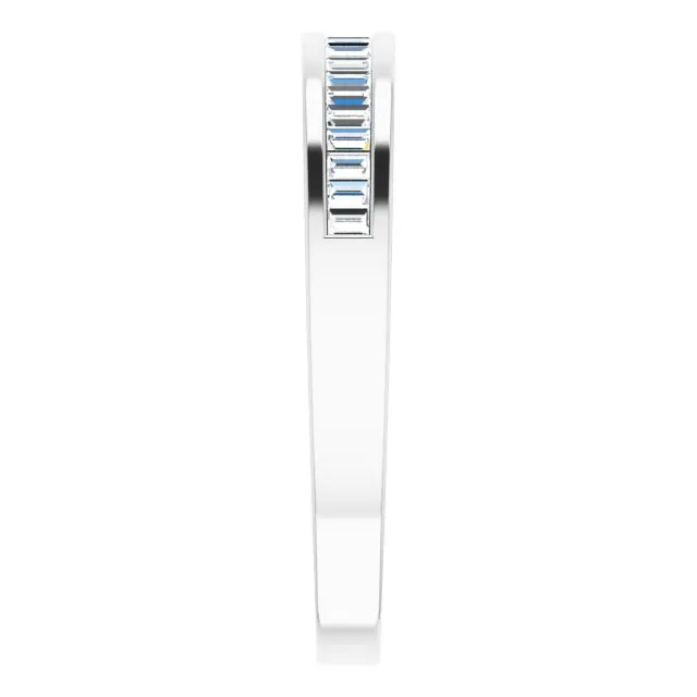 Platinum 1/4 CTW Baguette Diamond Anniversary Band