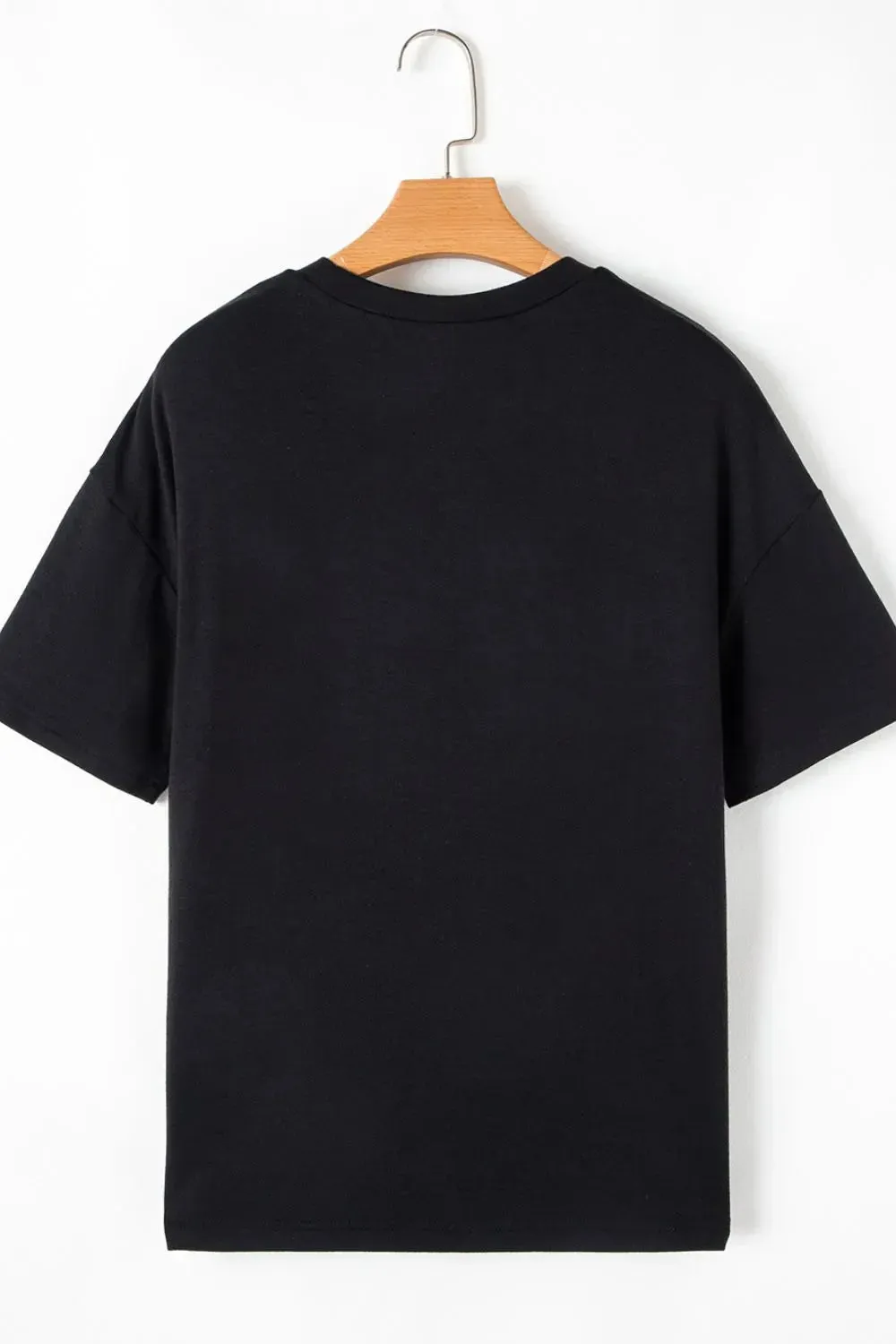 Sequin Stripes Crew Neck T Shirt for Stylish Comfort