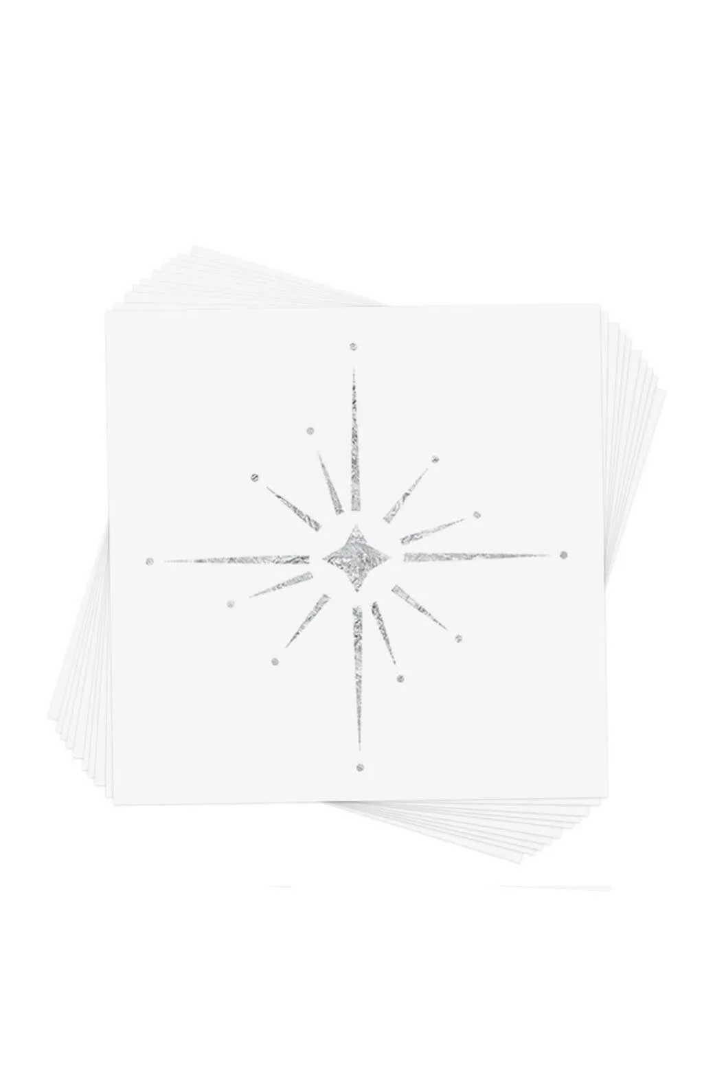 Silver Shining Star Tattoo