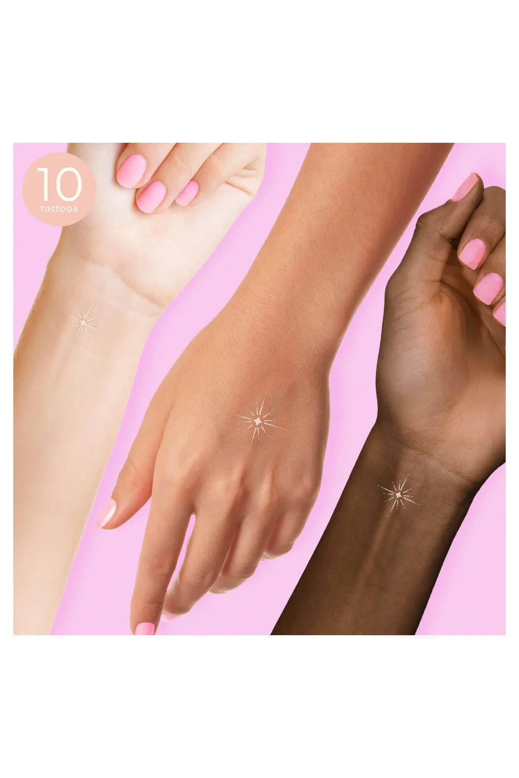Silver Shining Star Tattoo