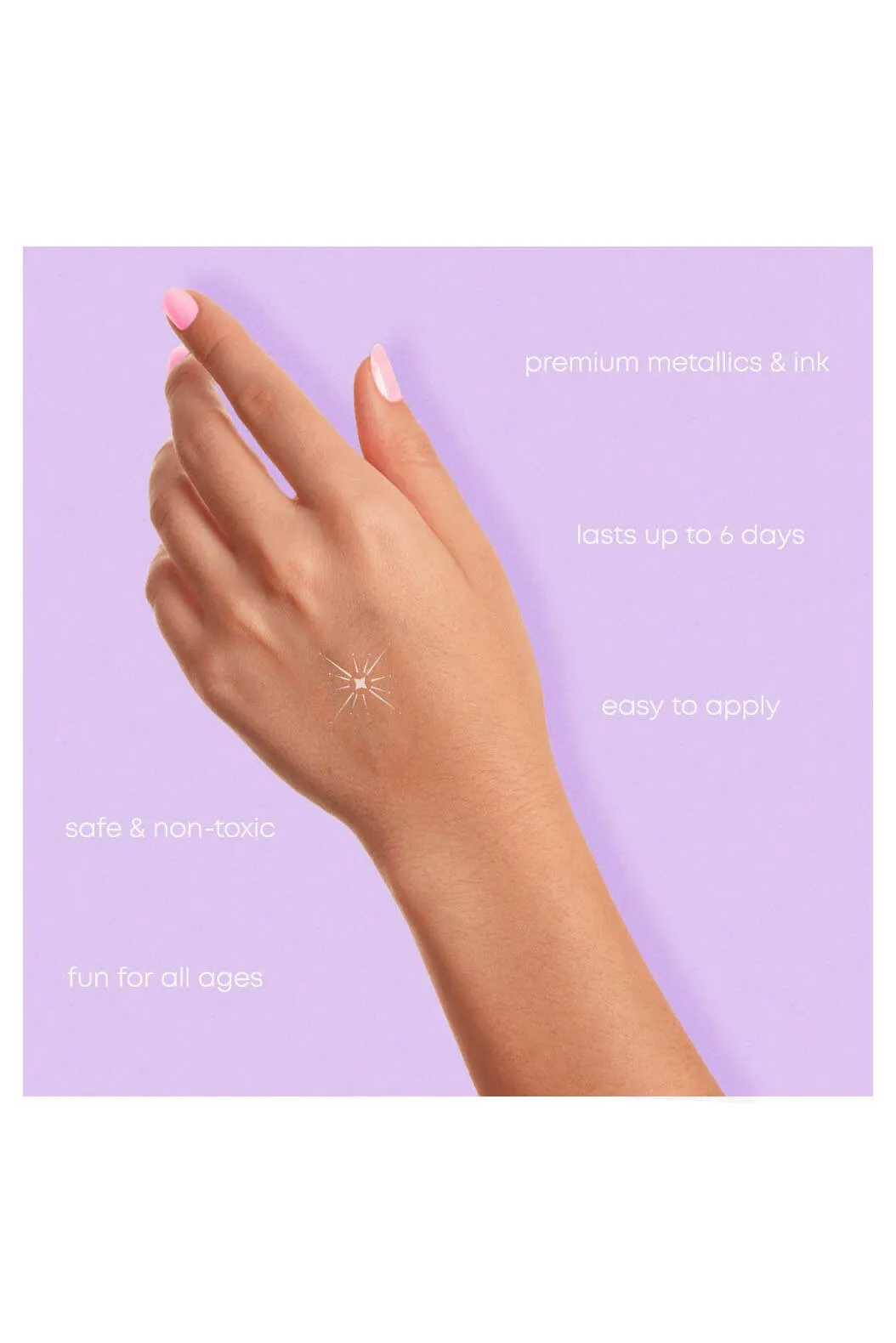 Silver Shining Star Tattoo