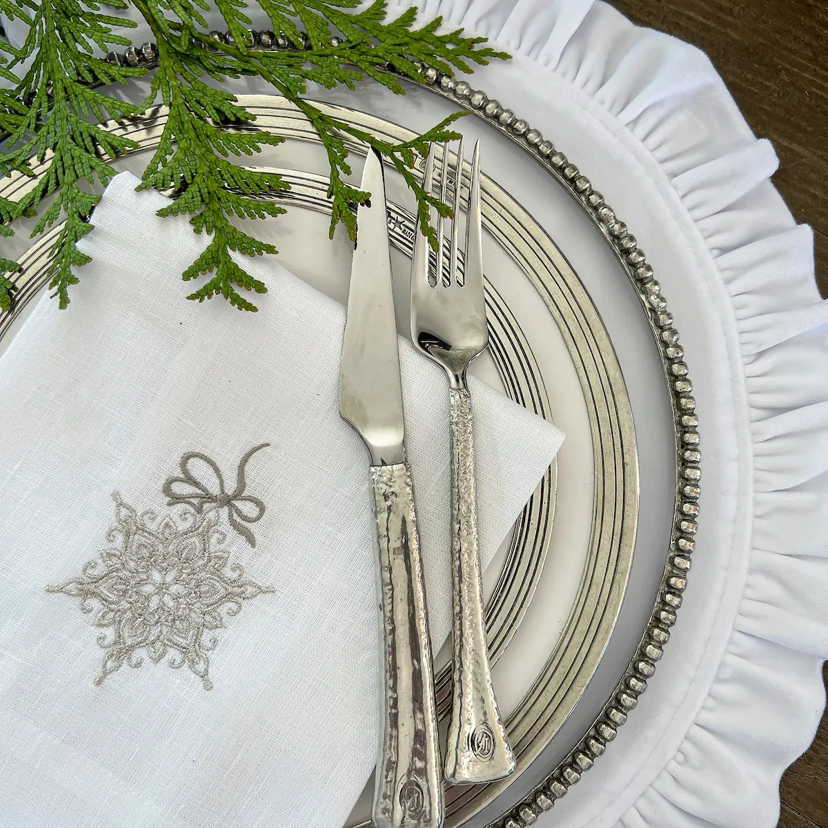 Snowflake Tri-Fold Napkin
