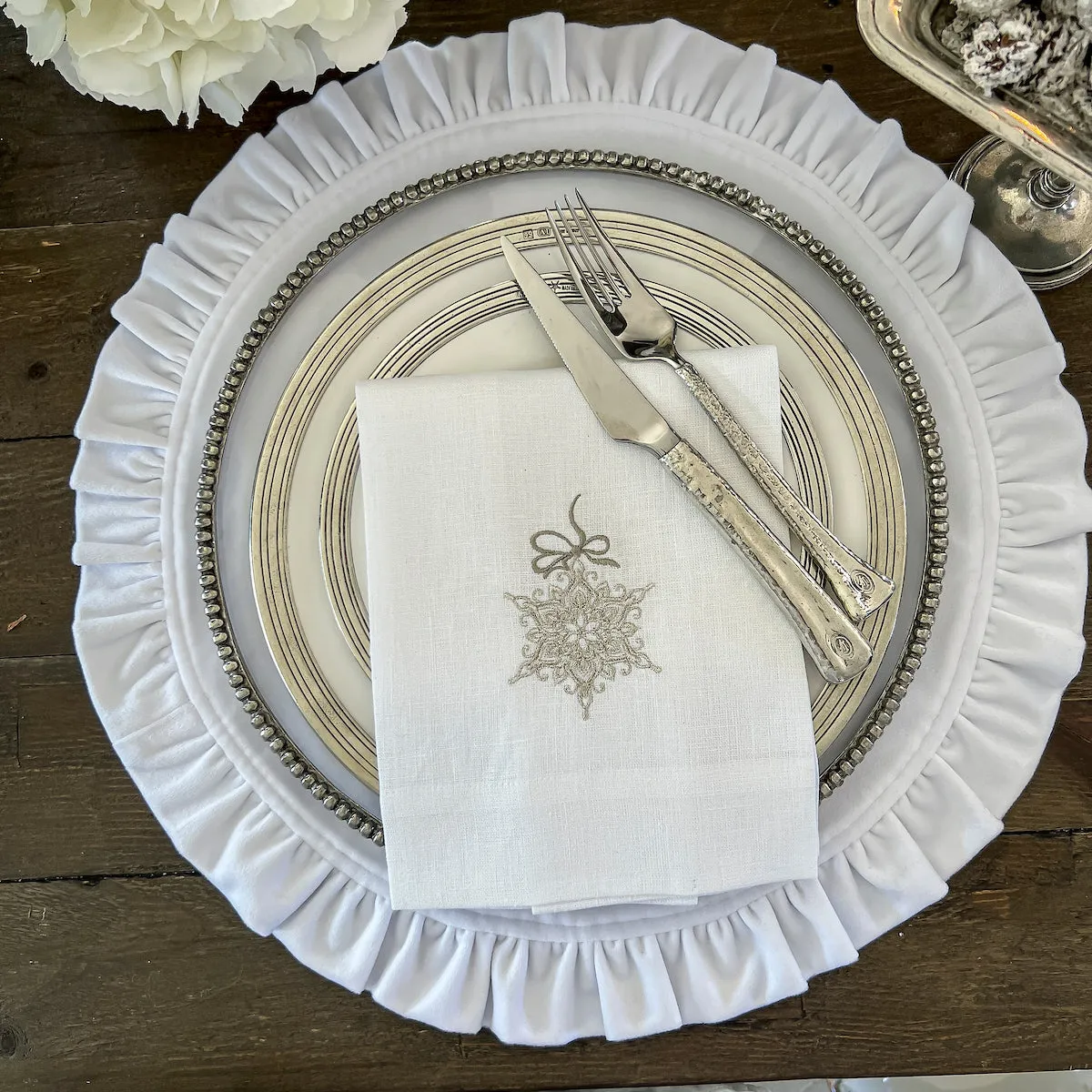 Snowflake Tri-Fold Napkin