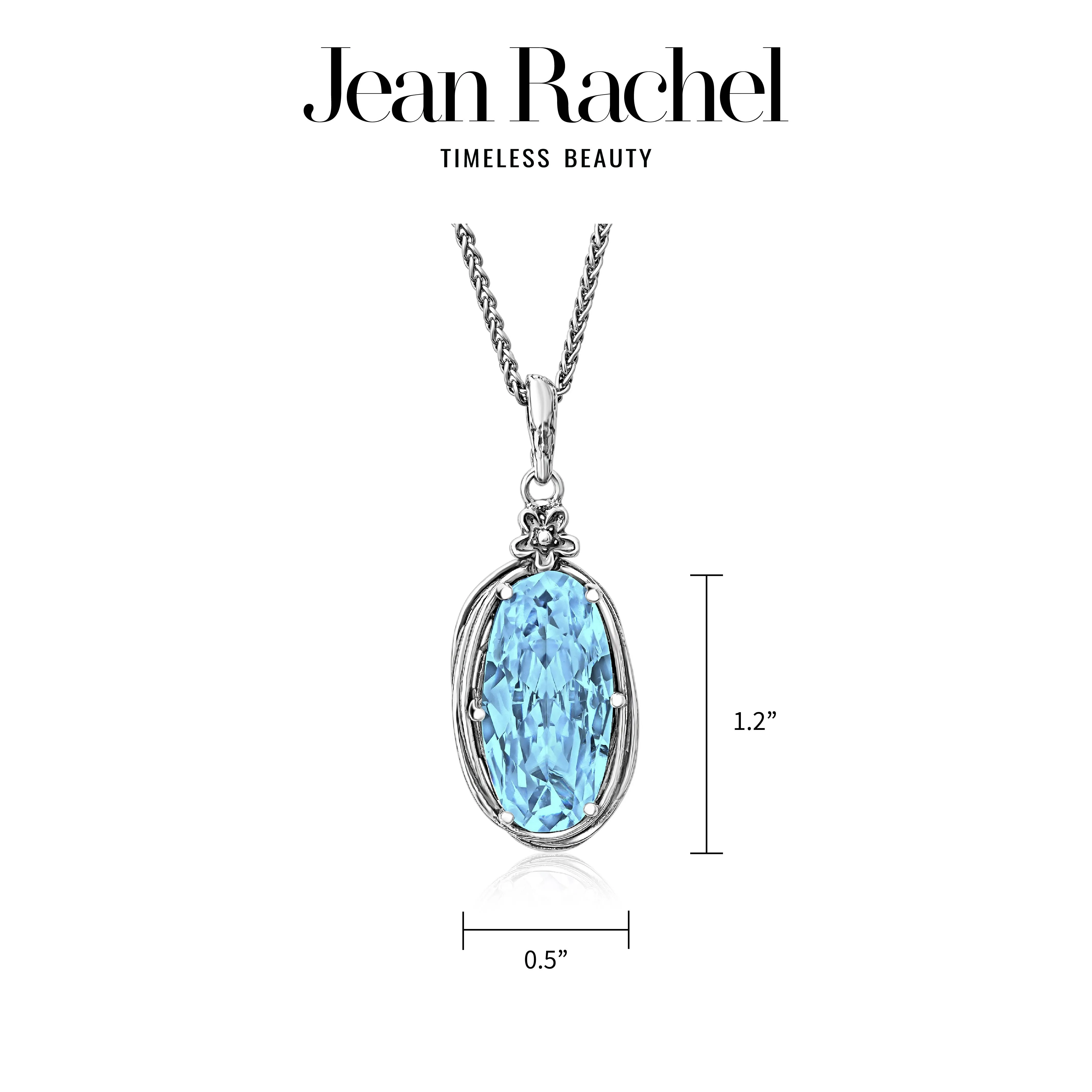 Sterling Silver Aquamarine CZ Floral Wire Wrap Necklace